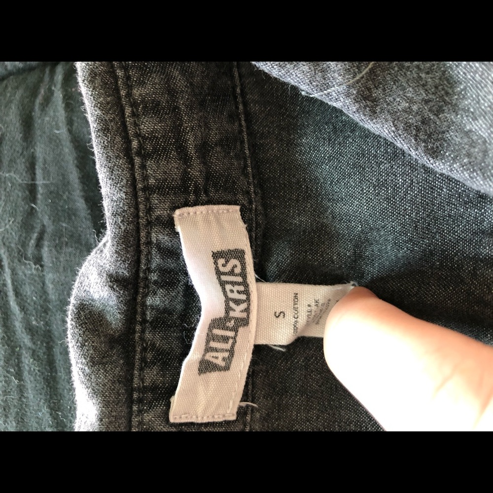 black denim button up - Picture 2 of 2